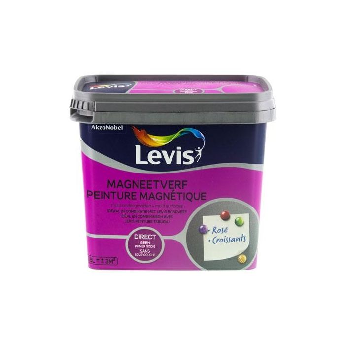 Levis Peinture Magnétique 0.5L - Gris clair